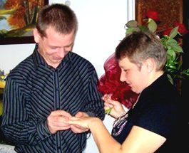 Lucyna i Paweł podczas zaręczyn